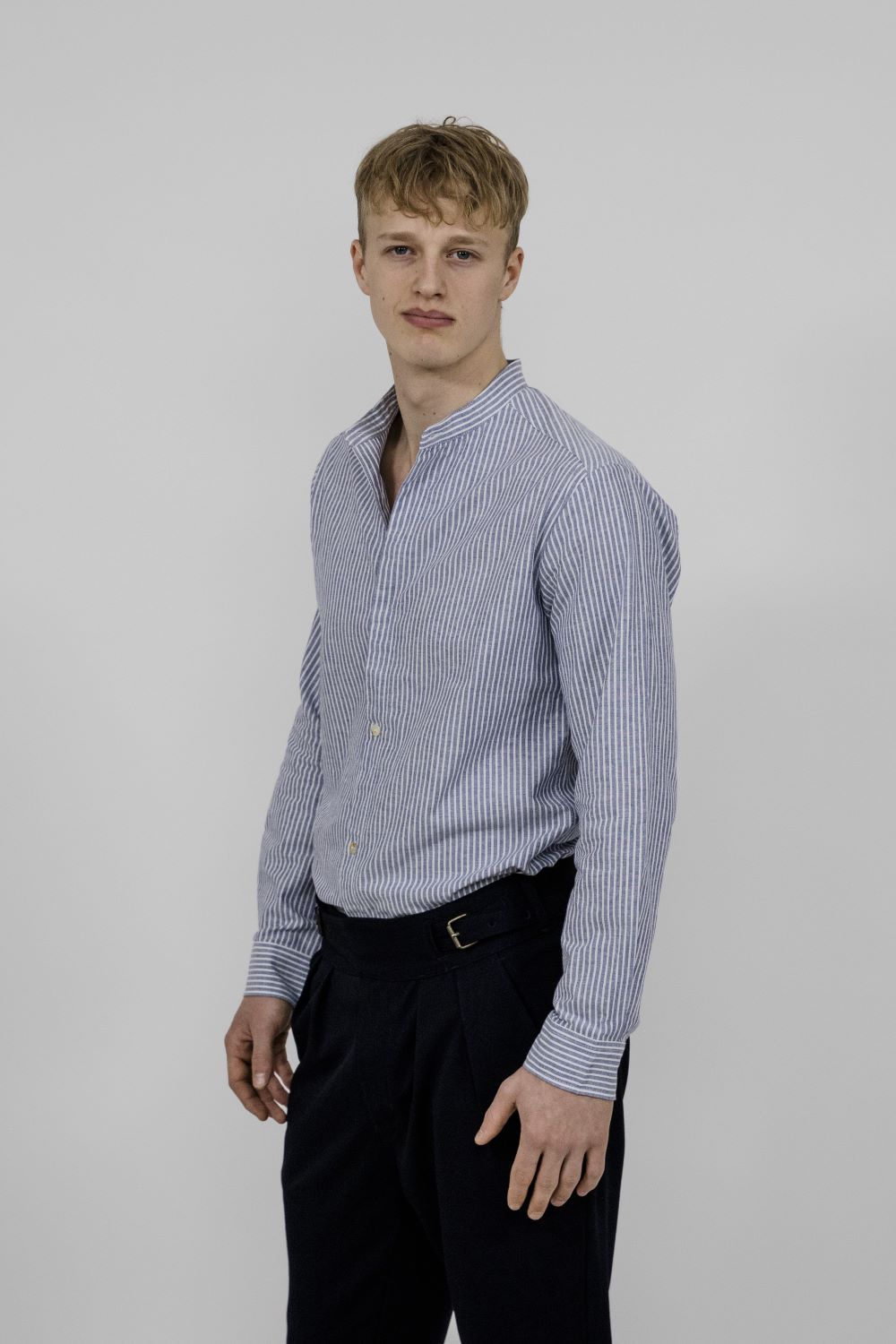 Bowler Berlin Hemd "Wing" Blue White Stripes