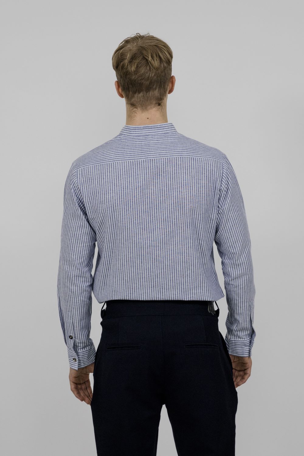 Bowler Berlin Hemd "Wing" Blue White Stripes