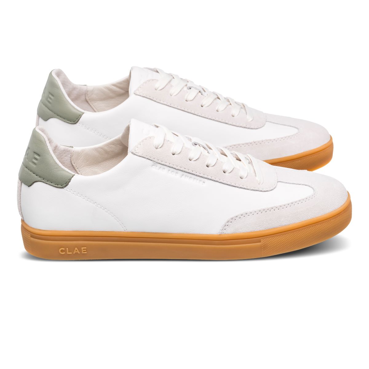 Clae Deane White Leather Tea Light Gum