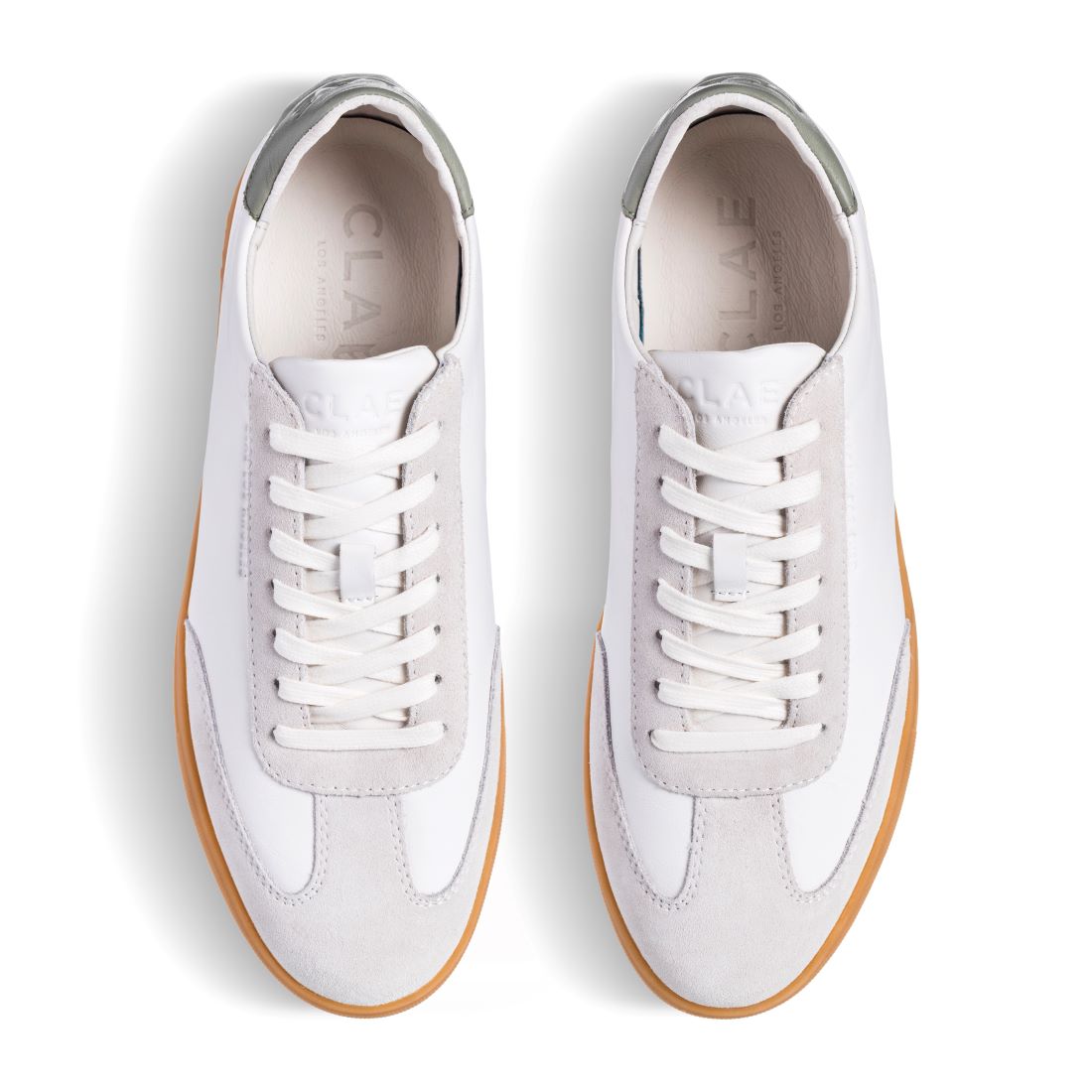Clae Deane White Leather Tea Light Gum
