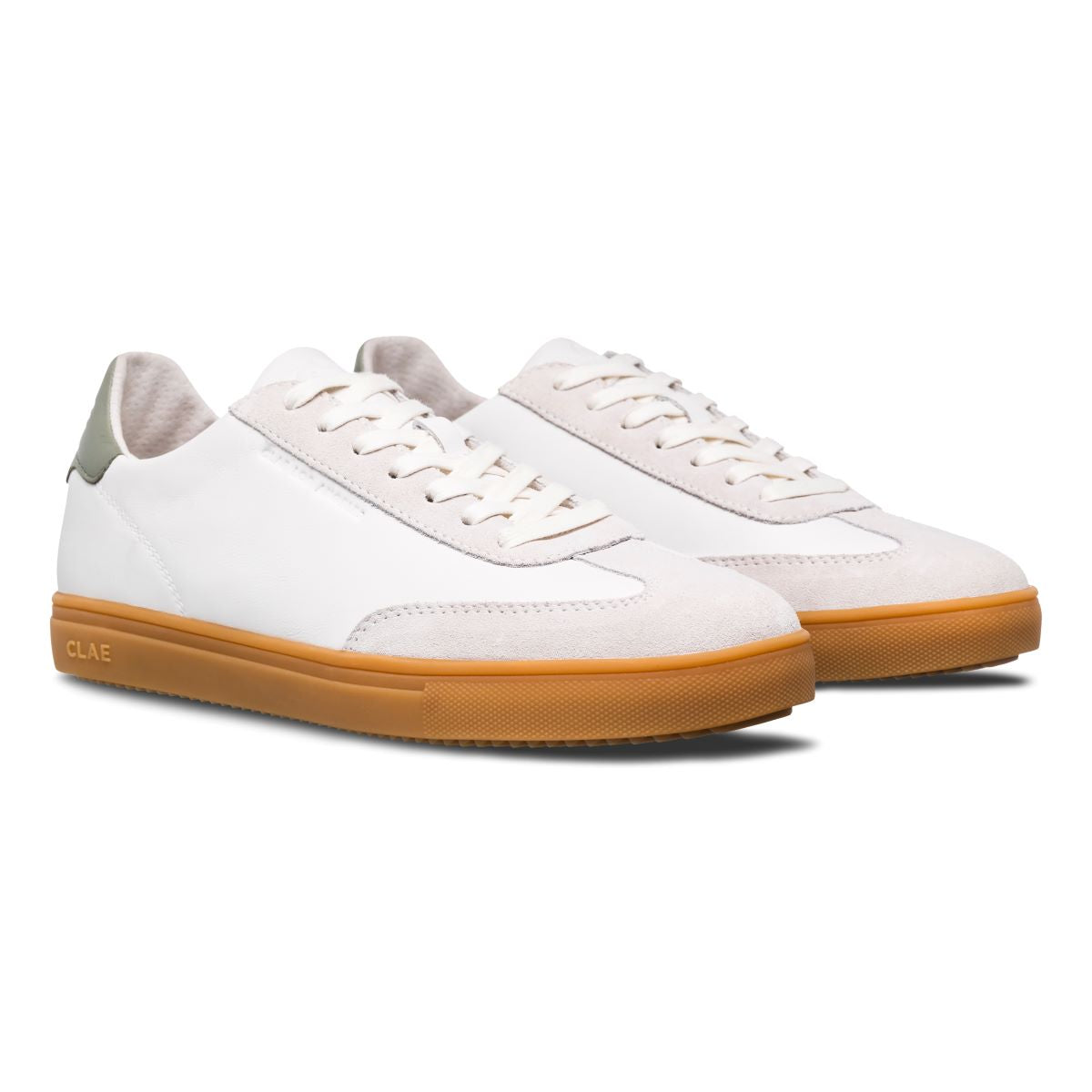 Clae Deane White Leather Tea Light Gum