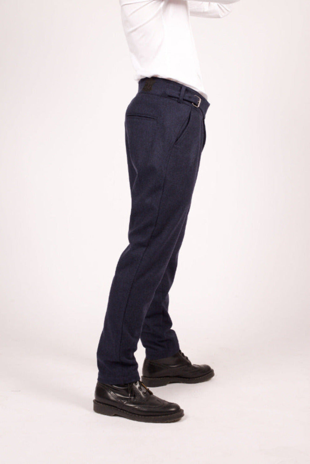 Bowler Berlin Gurkha Hose Fischgrat Dunkelblau