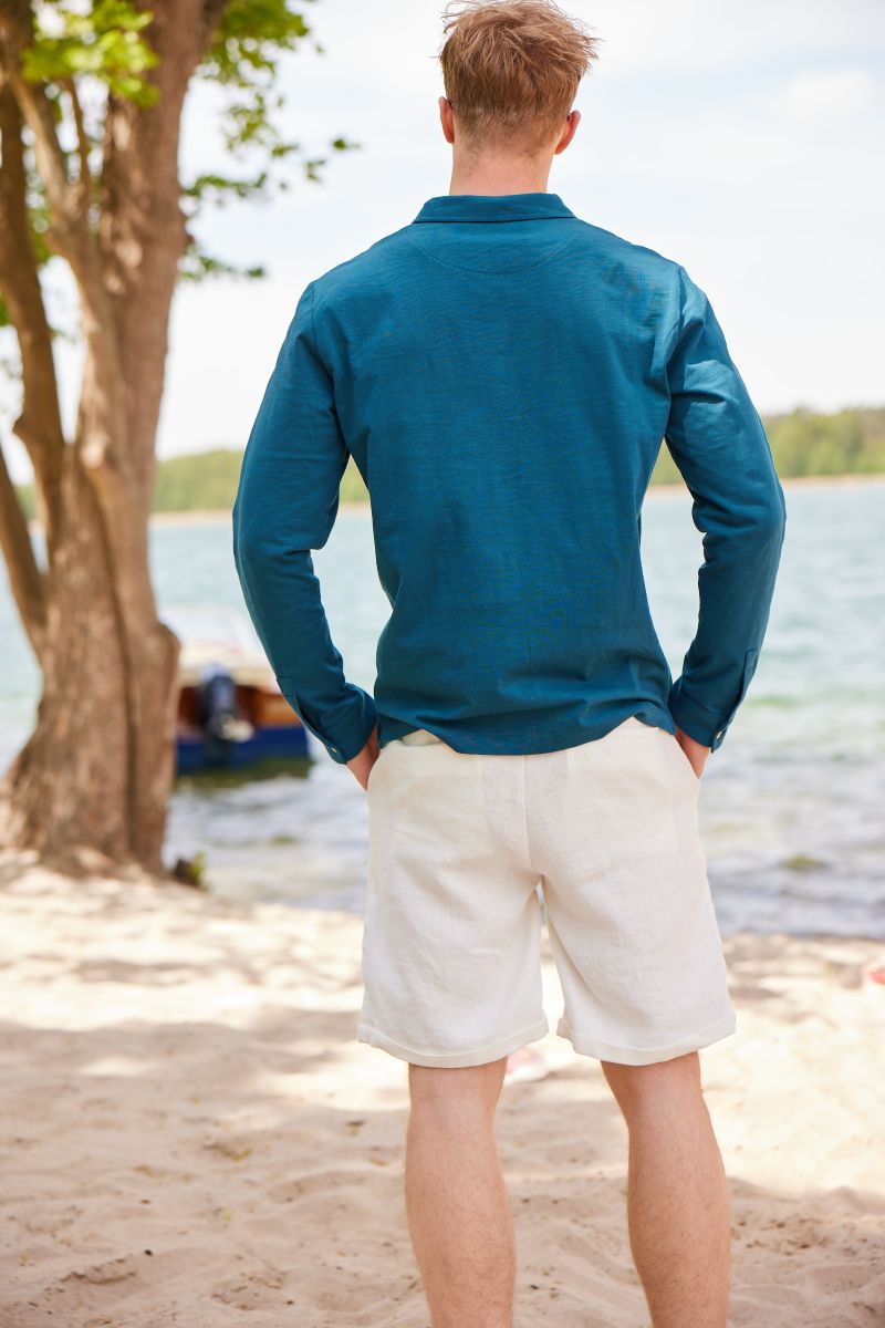 LA CONCH "Harbour Island" Hemd ozeanblau