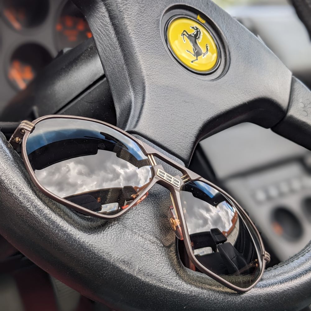 Ferrari F22/S graubraune 90er Vintage Luxus Brille