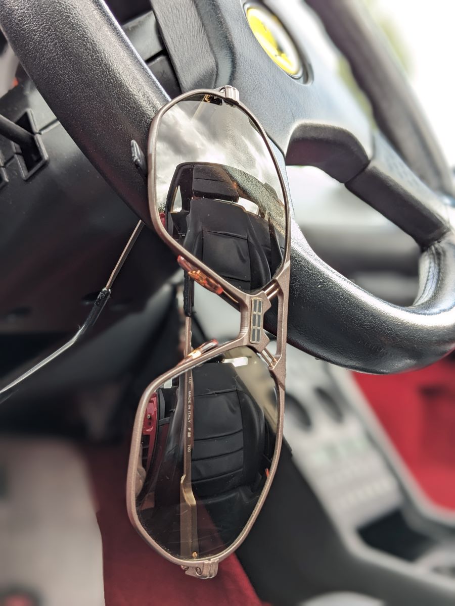 Ferrari F22/S graubraune 90er Vintage Luxus Brille