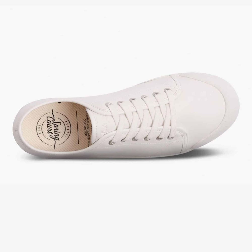 Spring Court G2 Sheepskin Leather White