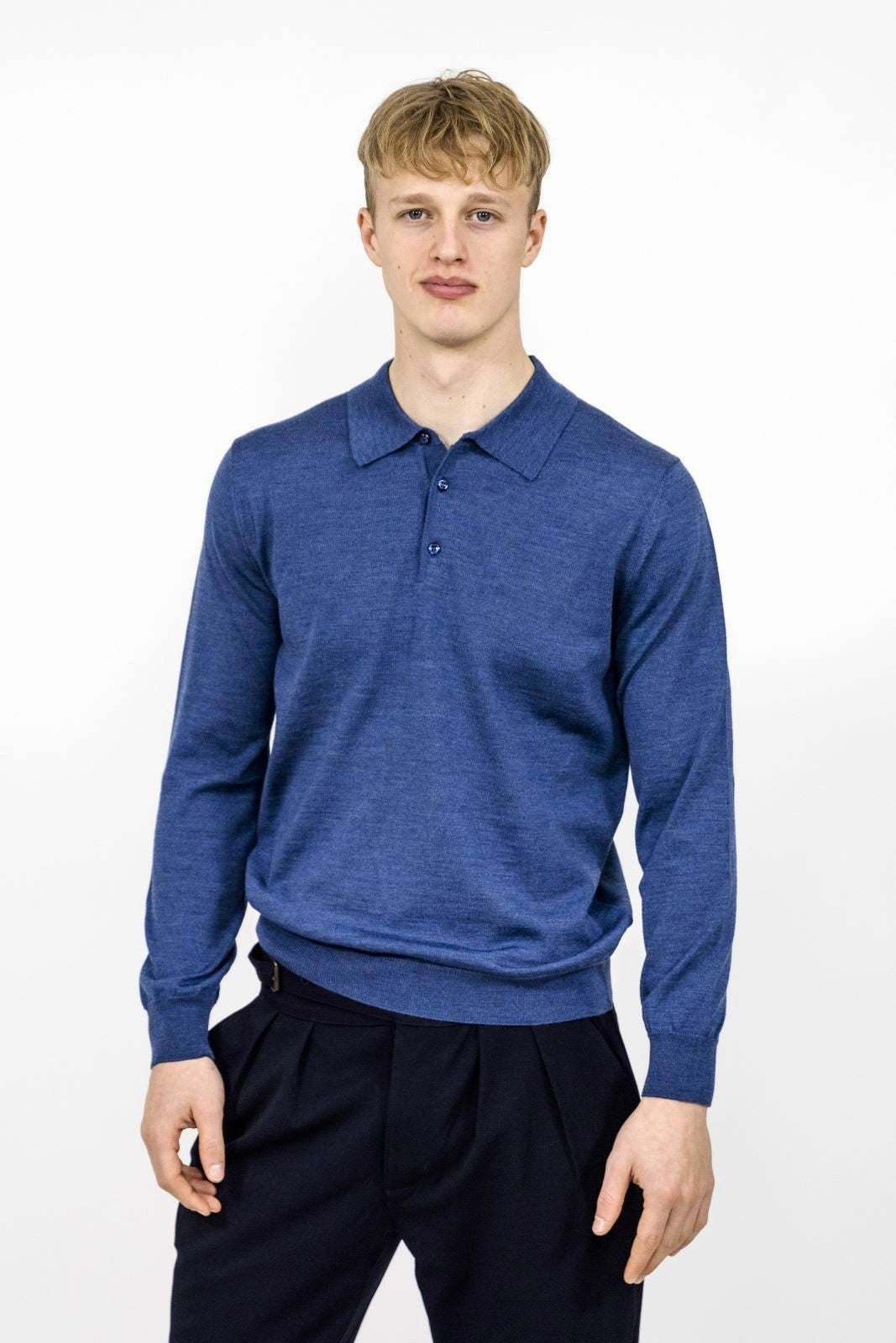 Bowler Berlin Merino Polo Denim