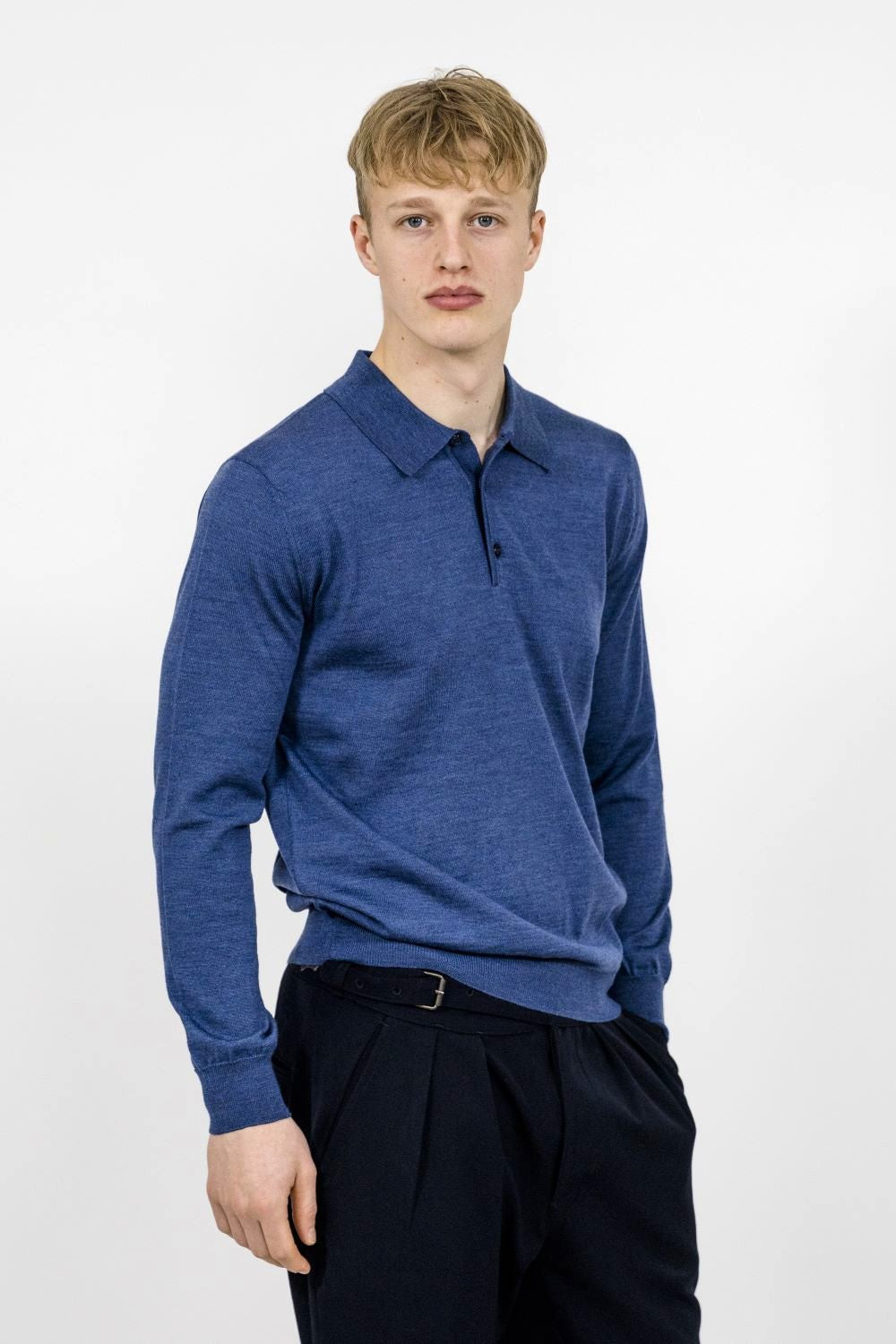 Bowler Berlin Merino Polo Denim