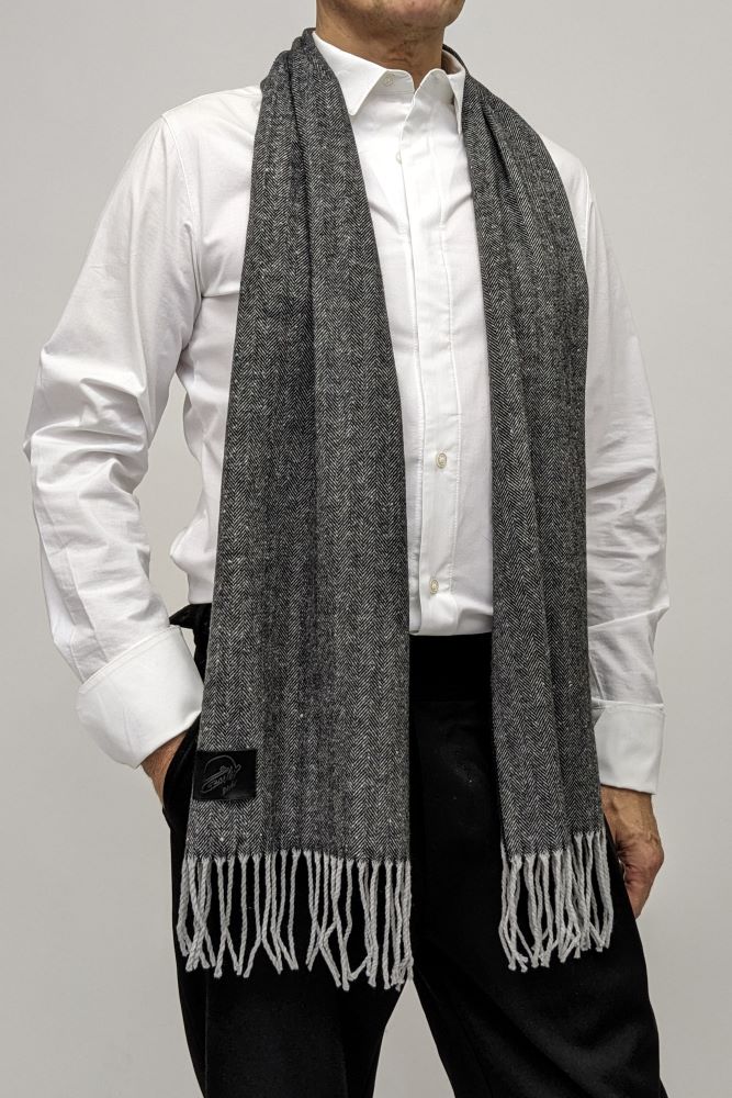 Bowler Berlin Schal Fishbone Grey
