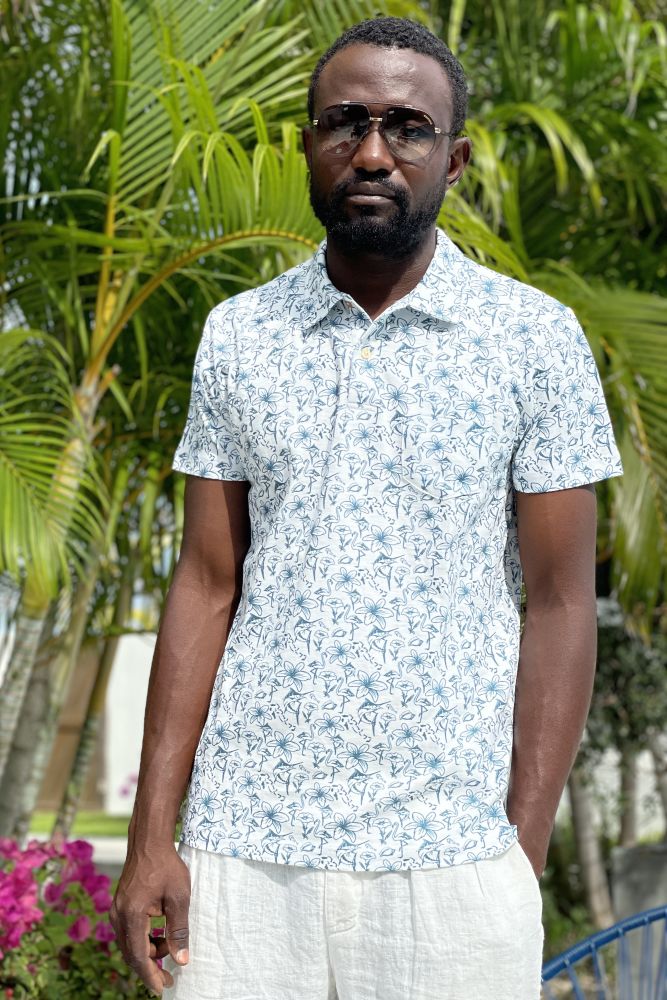 LACONCH Poloshirt "Nassau" Bahamas-Allover-Print