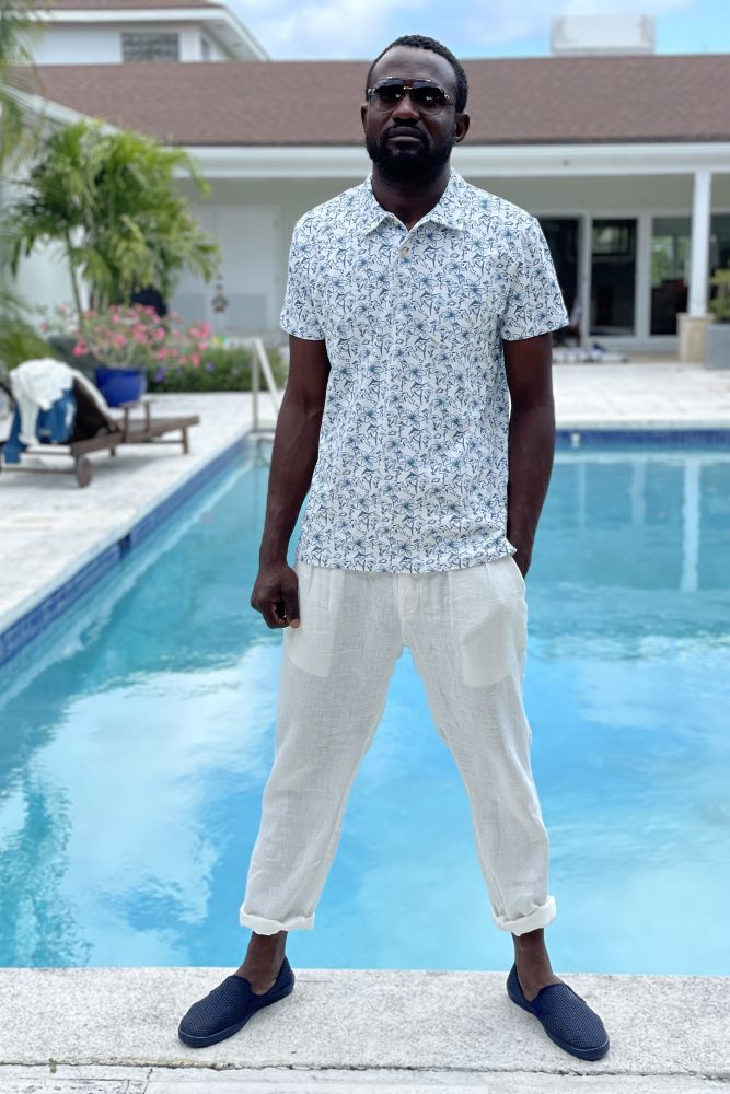 LACONCH Poloshirt "Nassau" Bahamas-Allover-Print
