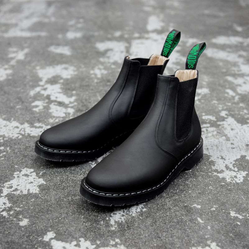 Solovair Black Greasy Dealer Boot