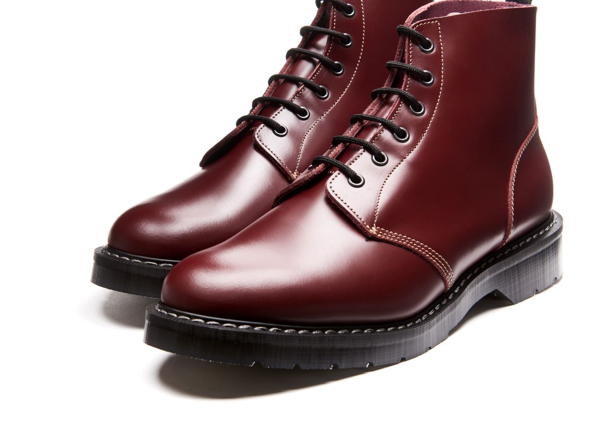 Solovair Oxblood Hi-Shine 6 Eye Astronaut Boot