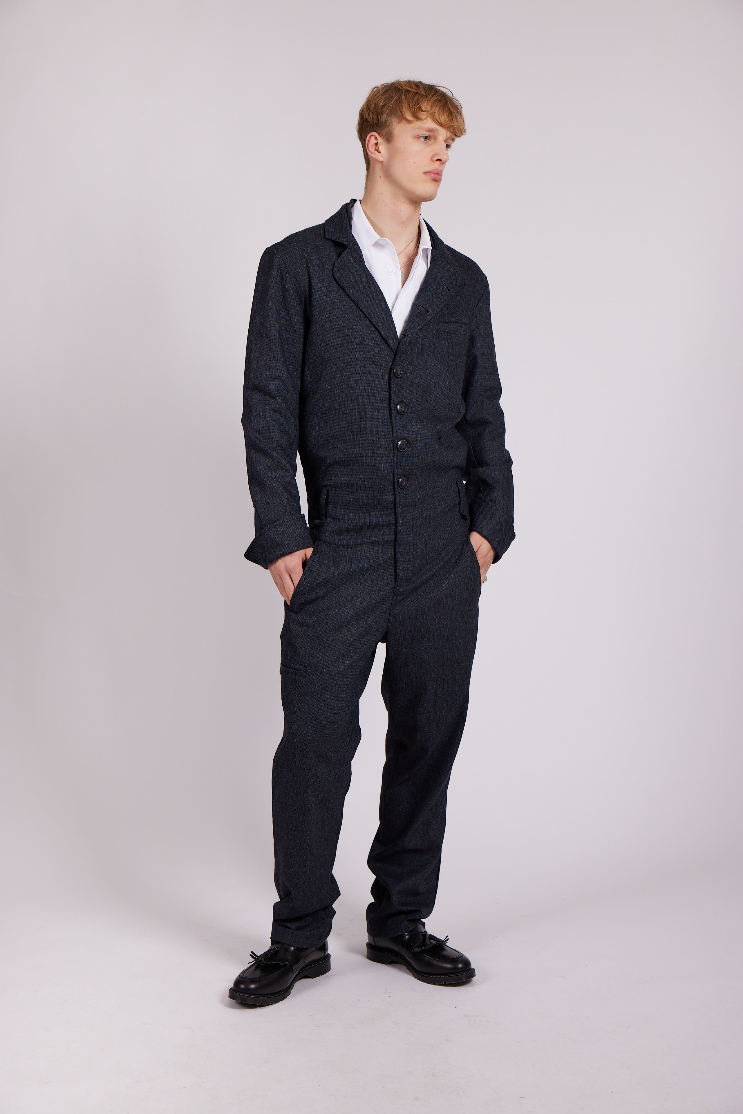 Bowler Berlin Overall / Siren Suit "Churchill" black & blue