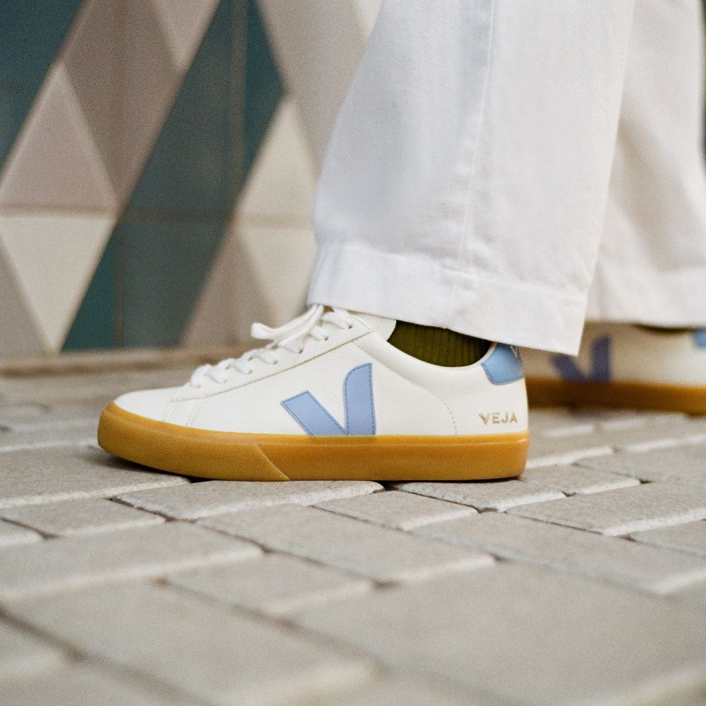 Veja Campo Chromefree Leather Extra-White Aqua Natural