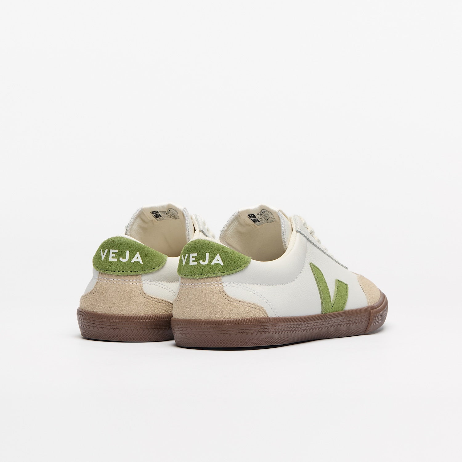 Veja Volley Leather White Kiwi Bark