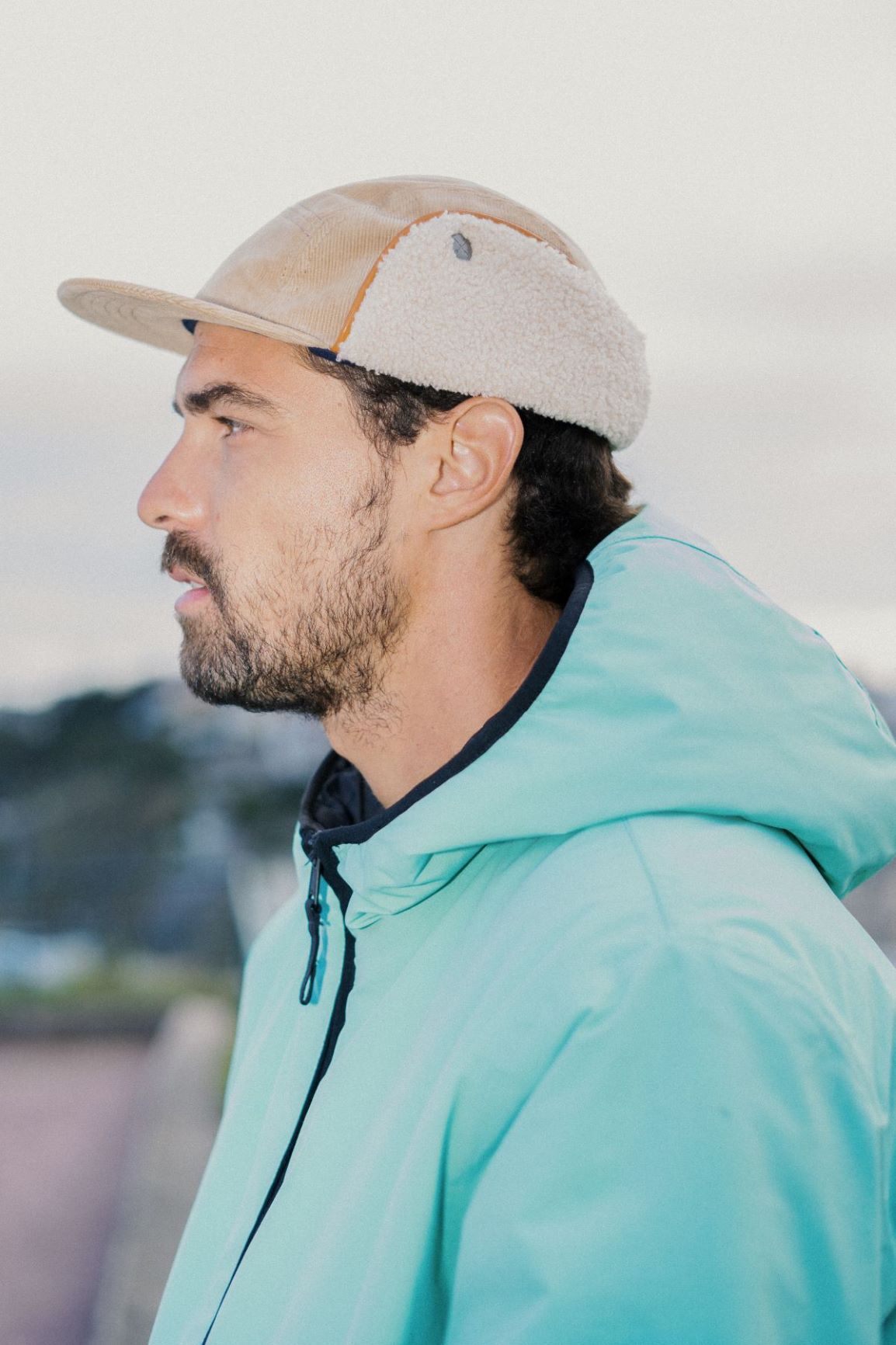 Béton Ciré Snapback Cap Sand Velvet & Fleece