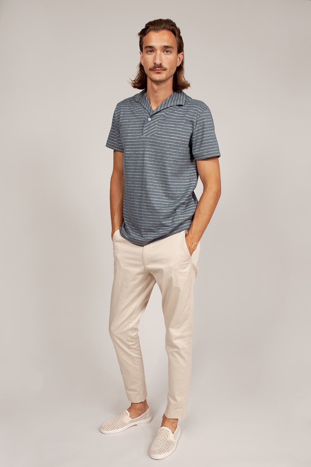 Bowler Berlin Playshirt Bretoniere Navy Sand