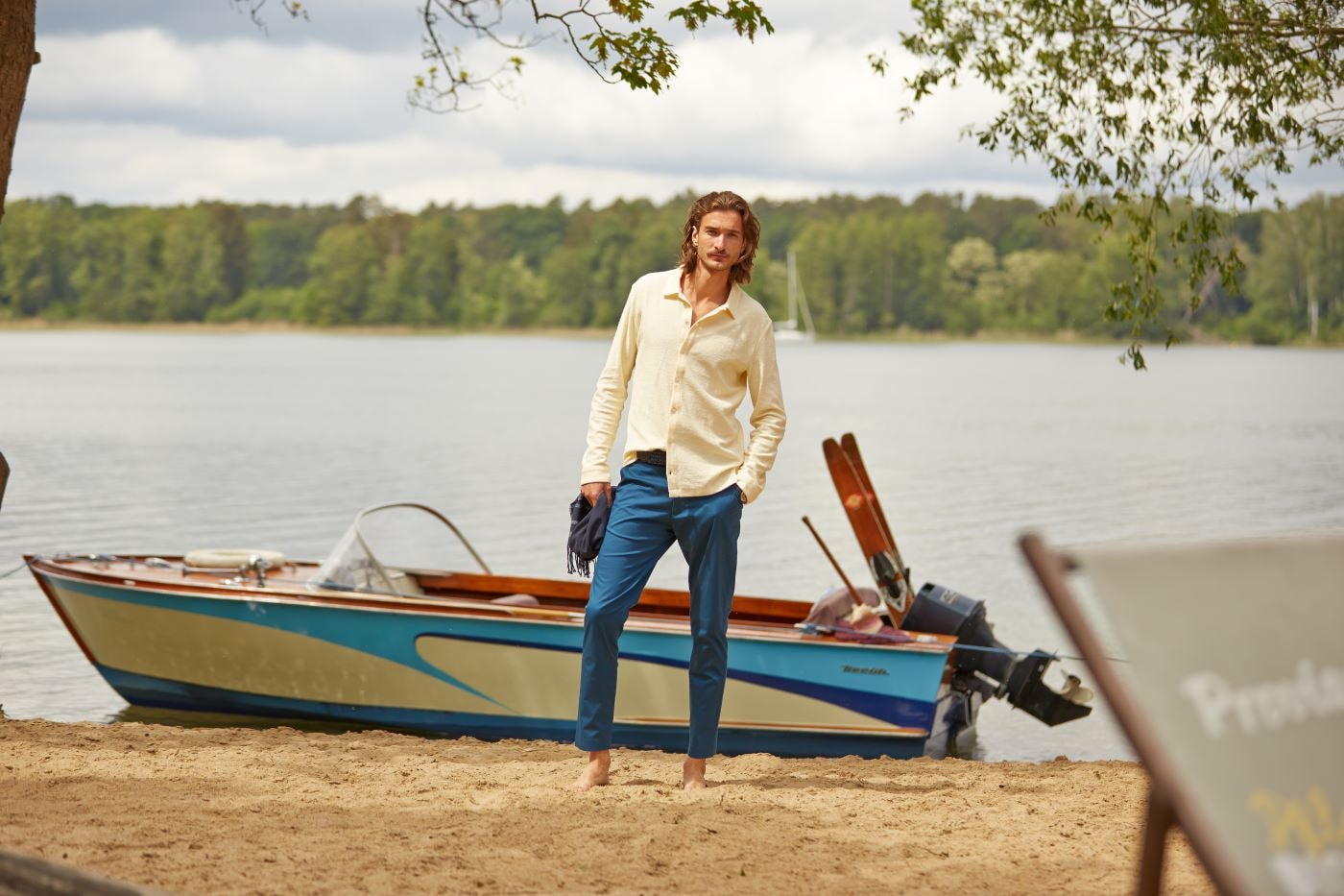 Bowler Berlin "Diplomat" Longsleeve Buttoned Polo Vanilla
