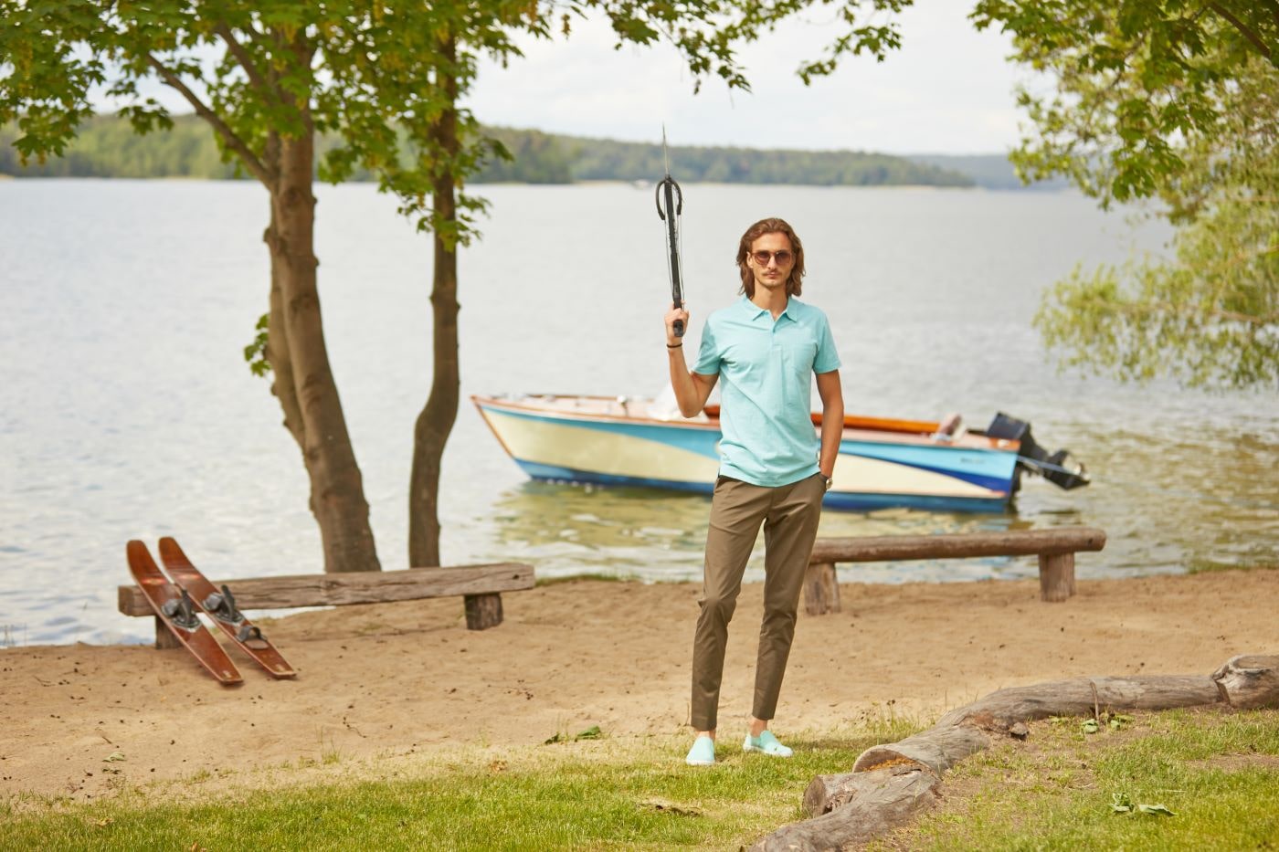 Bowler Berlin Poloshirt "Riviera" Bahama Blue