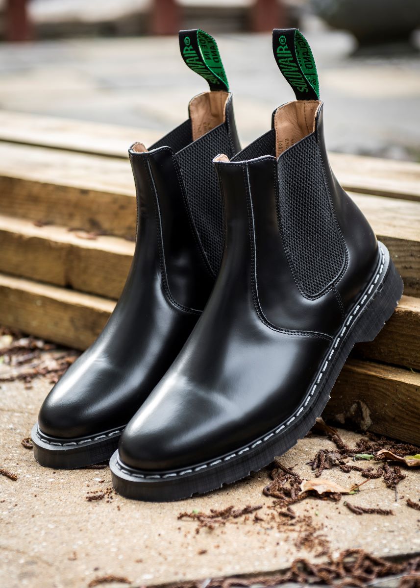 Solovair Dealer Boot Black Hi-Shine