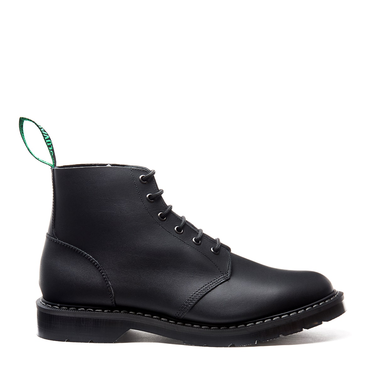 Solovair Black Greasy 6 Eye Astronaut Boot