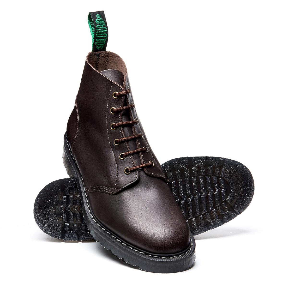 Solovair Brown Greasy 6 Eye Astronaut Boot