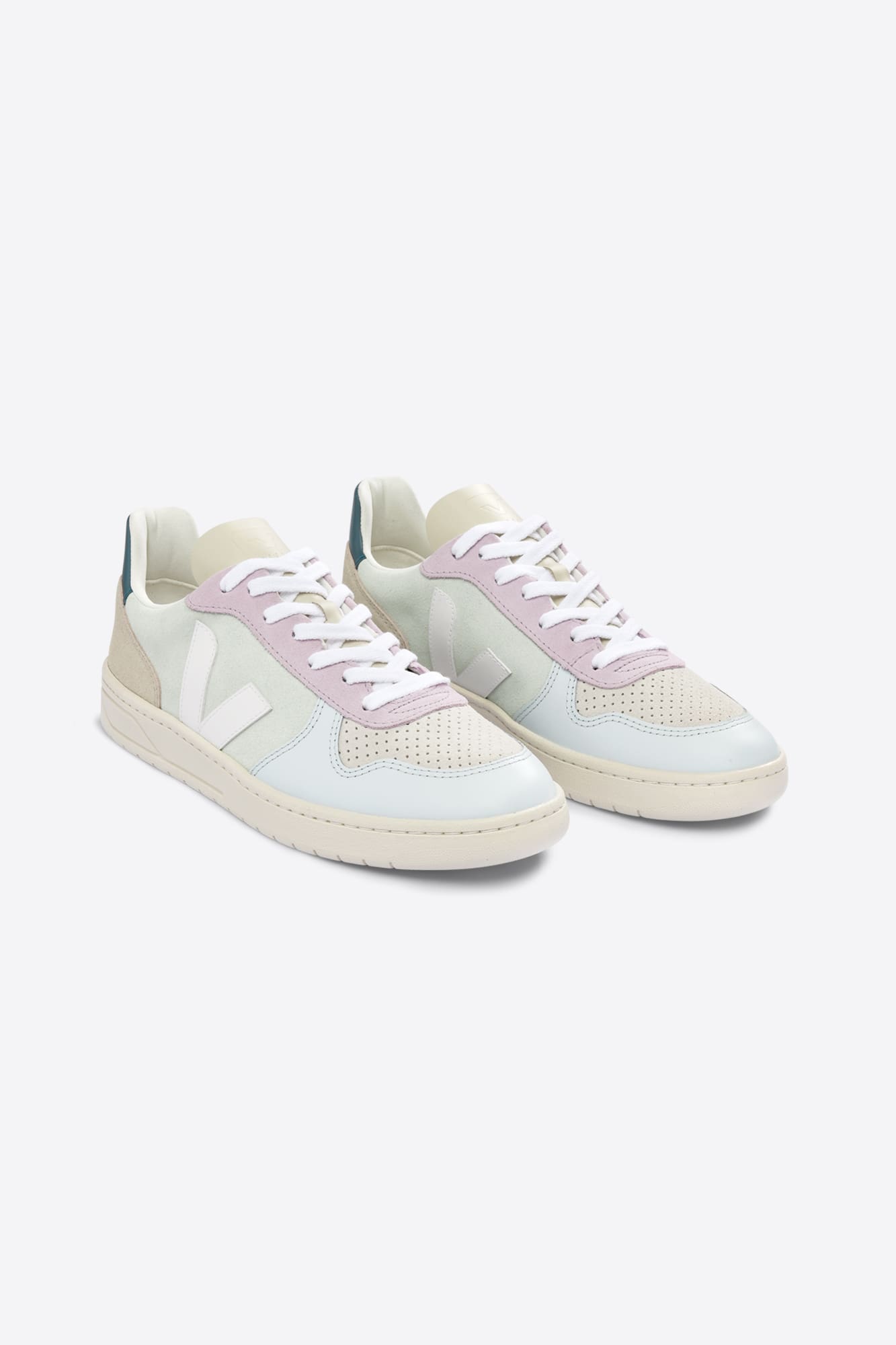 Veja V-10 Suede Jade White Multico