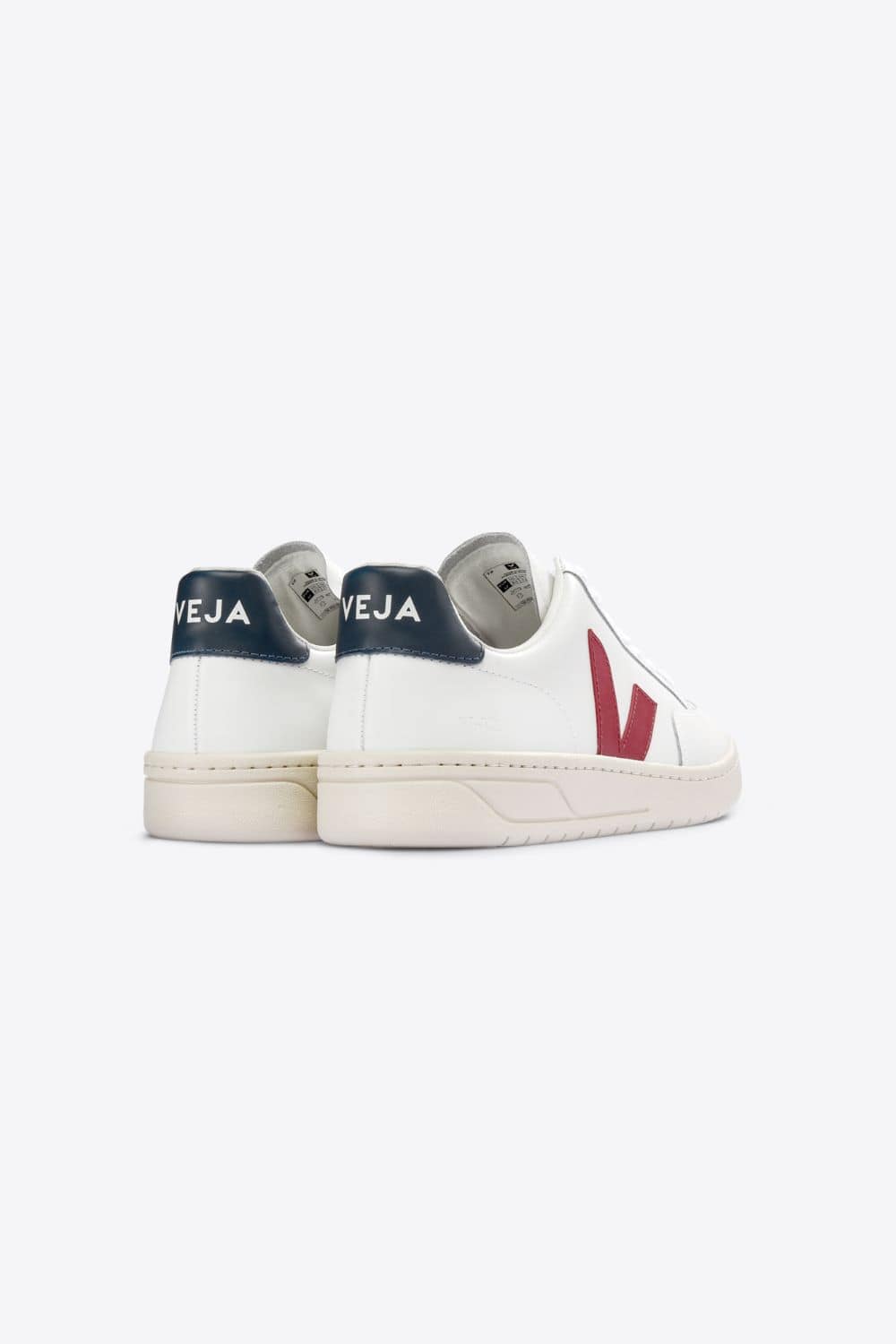 Veja V-12 Leather Extra-White Marsala Nautico