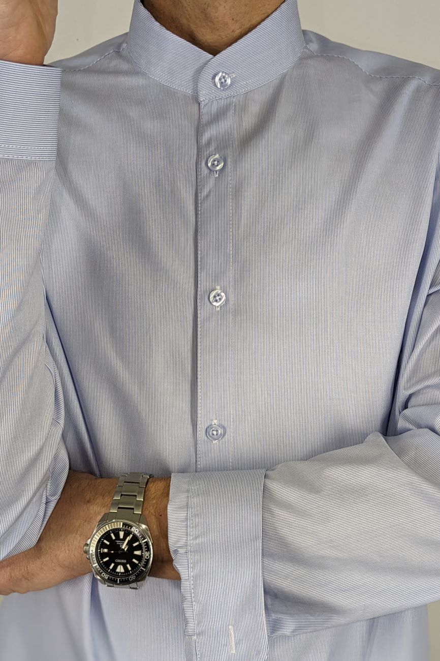 Director´s Cut Hemd "Walli" Hellblau Streifen