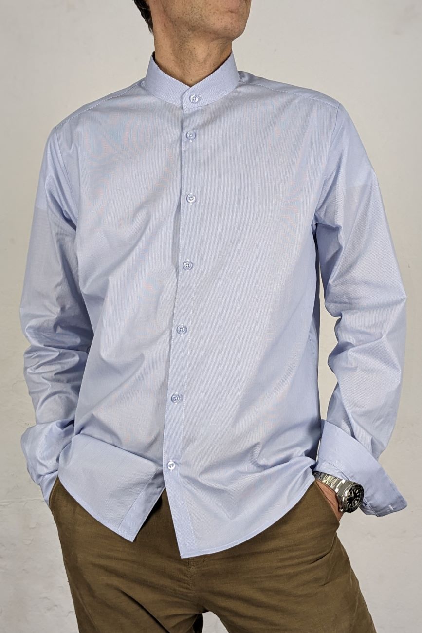 Director´s Cut Hemd "Walli" Hellblau Streifen