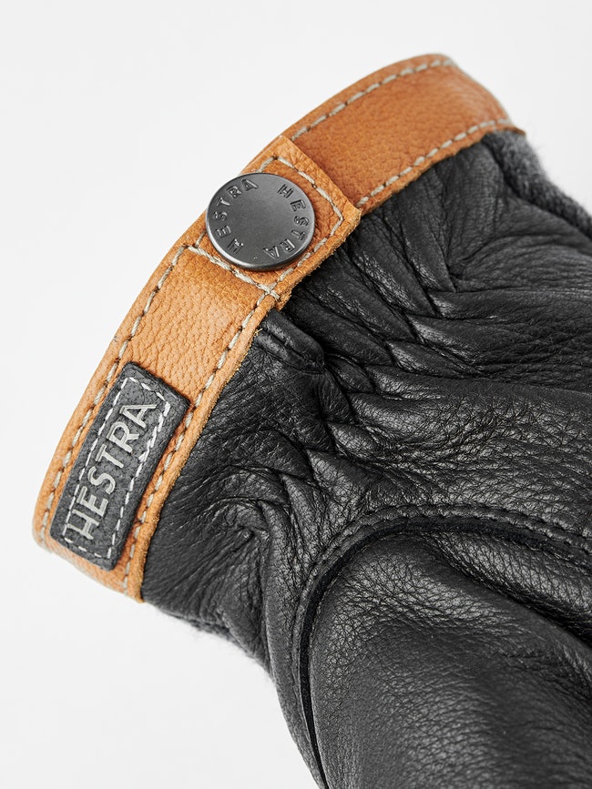 Hestra Deerskin Wool Tricot Charcoal-Black