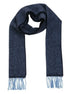 Irischer Wollschal Merino Kaschmir Blauer Fischgrat