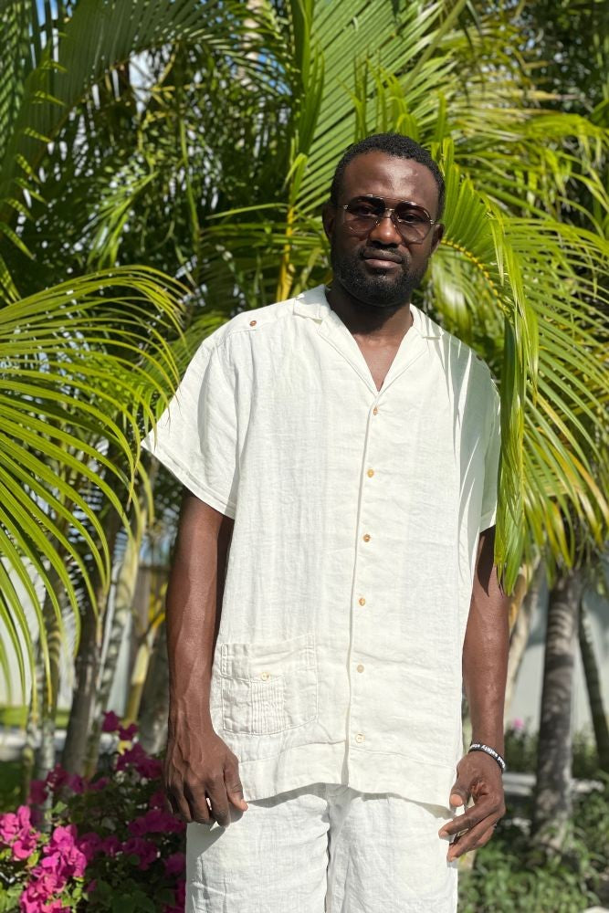 LACONCH "Hemingway Shirt" Leinenhemd Off White