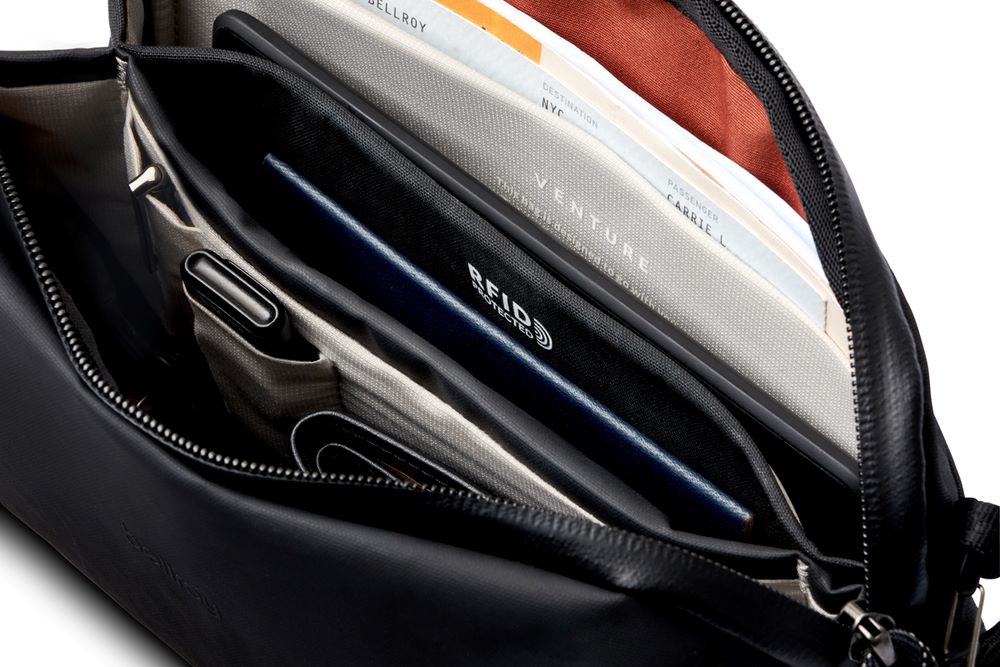 Bellroy Venture Travel Crossbody Jet Black RFID
