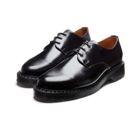 Solovair-BlackHi-Shine-Gibson-Shoe