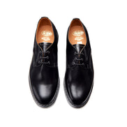Solovair 3 Eye Black Hi-Shine Gibson Shoe