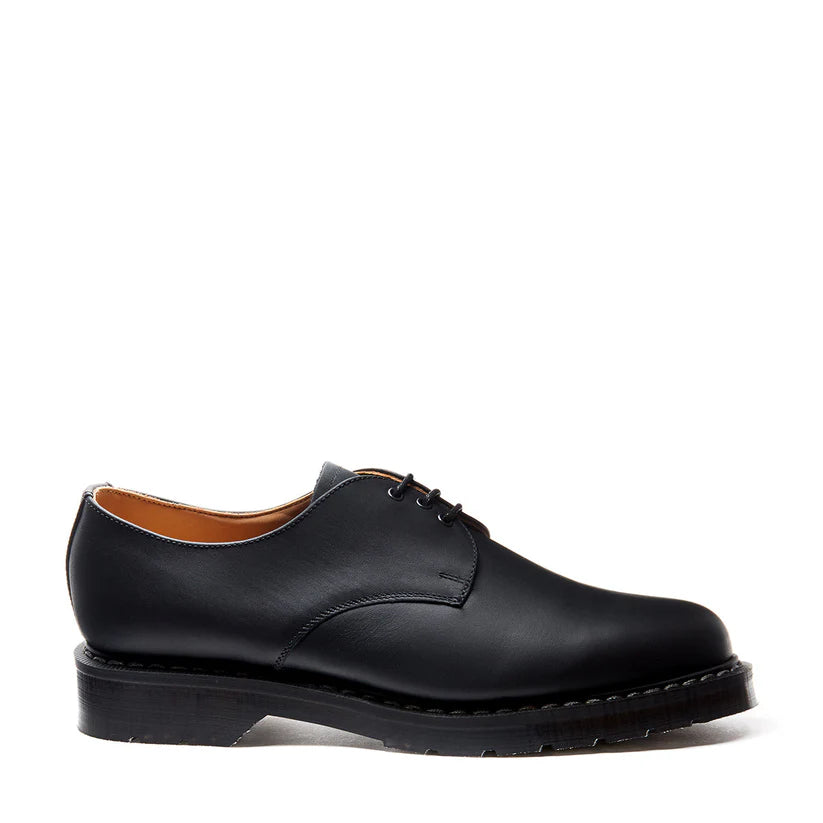 Solovair 3 Eye Black Greasy Gibson Shoe