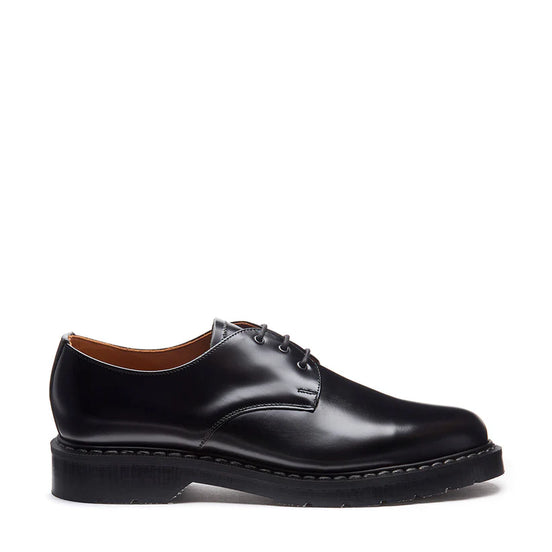 Solovair 3 Eye Black Hi-Shine Gibson Shoe