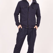 Bowler Sweatjacke Navy Fishbone