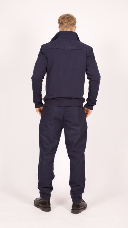 Bowler Sweatjacke Navy Fishbone