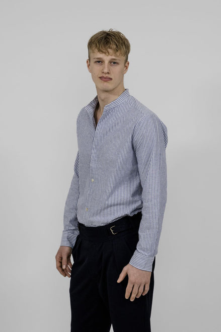 Bowler Berlin Hemd "Wing" Blue White Stripes