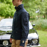 Bowler Racing Jacke mit Uhrenfenster Navy