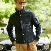 Bowler Racing Jacke mit Uhrenfenster Navy