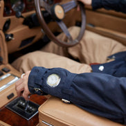 Bowler Racing Jacke mit Uhrenfenster Navy