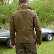 Bowler Racing Jacke mit Uhrenfenster Olive