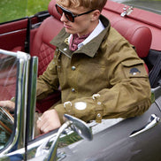 Bowler Racing Jacke mit Uhrenfenster Olive