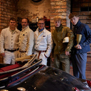 Bowler Racing Jacke mit Uhrenfenster Navy