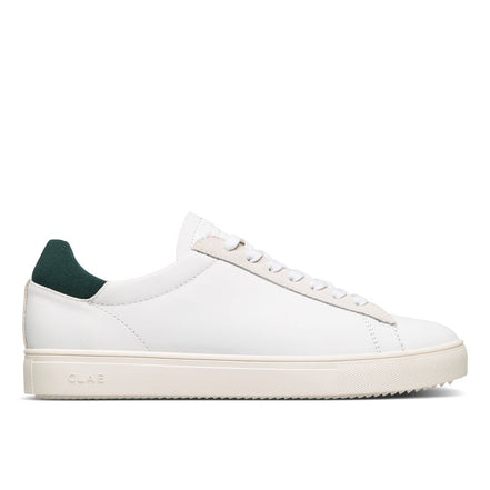 Clae Bradley White Leather Dark Forest