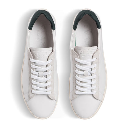 Clae Bradley White Leather Dark Forest